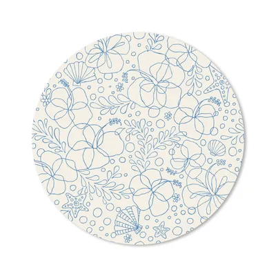 Produktbild von MuchoWow® Mauspad Mousepad Sommer - Blumen - Blau 30x30 cm - Mousepads - Maus Mat - Pad - Mausunterlage - Tischunterlage - Schreibtischmatten