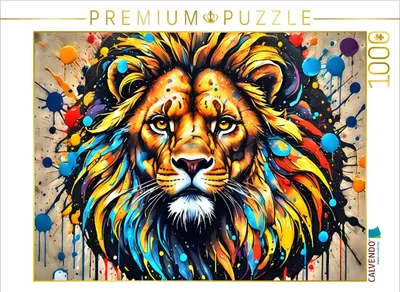 Produktbild von CALVENDO Puzzle Löwe | 1000 Teile Lege-Größe 64x48cm Foto-Puzzle für glückliche Stunden