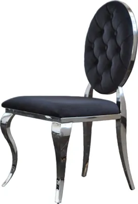 Produktbild von KAWOLA Stuhl LINDA Esszimmerstuhl Barock Velvet schwarz