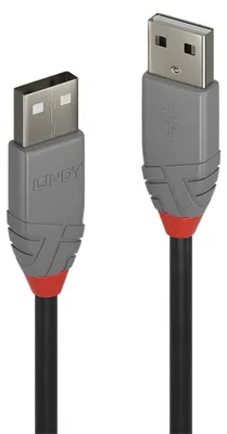 Produktbild von Lindy 36690, 0,2 m, USB A, USB A, USB 2.0, 0,48 Gbit/s, Schwarz