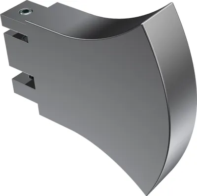 Produktbild von Interdeco Endstücke / Zierabschlüsse für Gardinenstangen mit 14 x 35 mm Chrom, Typ Conex (Rundung), Pack. 2 Stück