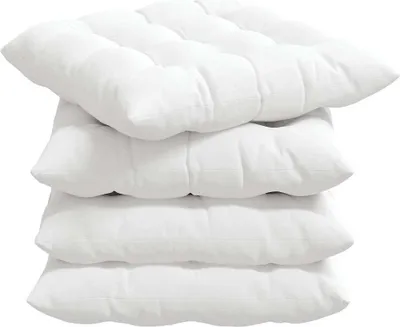 Produktbild von vidaXL Sitzkissen 4 pcs Weiß 40 x 40 x 6 cm Stoff