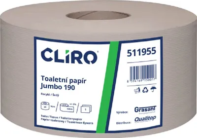 Obrázok produktu pre Toaletný papier JUMBO 190 mm recyklovaný 1 rolka - 6 roliek