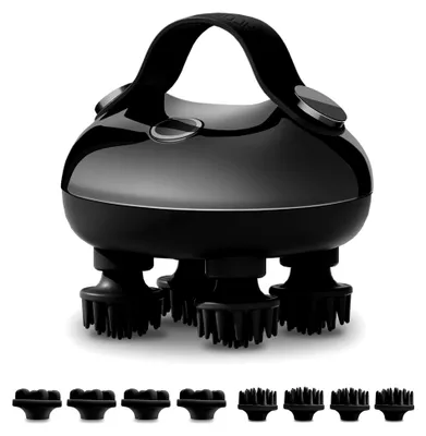 Produktbild von Kopfhautmassagegerät mit 3 Knetmodi und 8 abnehmbaren Massagekrallen, tragbar und wasserdicht