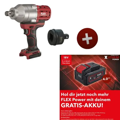Produktbild von Flex Akku-Schlagschrauber IW 3/4' 18.0-EC C Nr. 492612 + Adapter E-24985