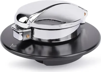 Produktbild von Ducati Scrambler, Vintage Tankdeckel, schwarz/silber poliert