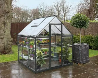 Zdjęcie produktu dla Palram - Szklarnia aluminiowa Canopia Harmony 66 Grey 185x185x208 cm