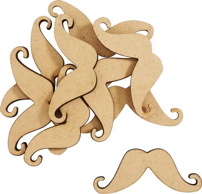 Produktbild von VBS Streuteile "Schnurrbart", 4,0 x 1,7 cm, 10 Stück