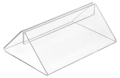 Produktbild von Tischschildhalter Acrylglas transparent 150mm mit tiefem Einschub Tischaufsteller