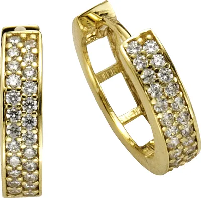Produktbild von Celesta Gold Ohrring 375/- Gold 1,3cm gelb Zirkonia weiß 324310240-2