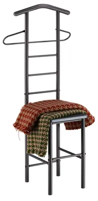 Produktbild von Herrendiener JIVO Stummer Diener Kleiderständer in grau, 121 cm, Garderobe mit Hosenbügel