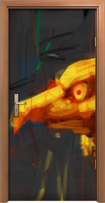 Produktbild von Türposter 90x200 cm Türaufkleber Türtapete Türfolie Klebefolie Moderne Malerei Geiers Vogel