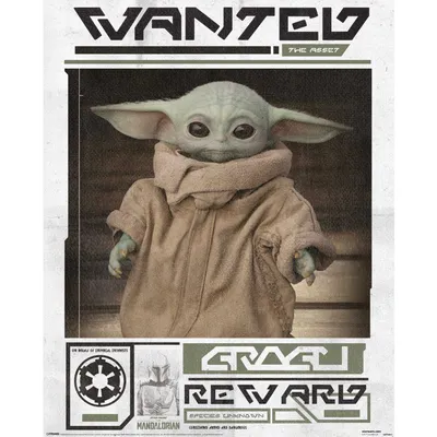 Produktbild von Pyramid International Star Wars: The Mandalorian Poster Set Grogu Wanted 40 x 50 cm (4)