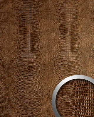 Immagine prodotto di Wallface 12894 iguana pannello murale in pelle decorazione accattivante carta da parati autoadesiva rivestimento murale rame-marrone | 2,60 Qm
