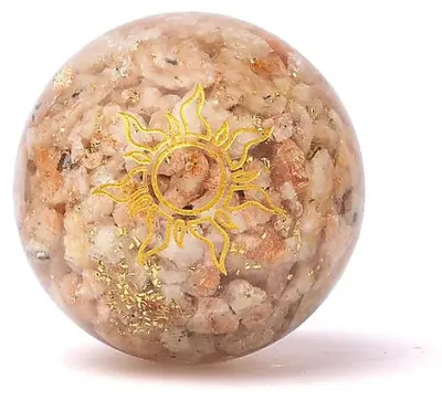 Immagine prodotto di Pietra solare con sfera di orgonite con sole - ±5,5 cm