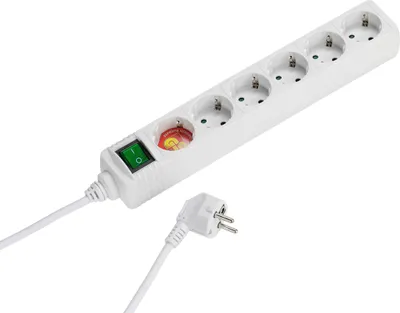 Produktbild von 6-fach Steckdosenleiste mit Schalter (27018)