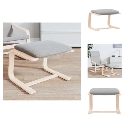 Produktbild von vidaXL Fußhocker Hellgrau 51x41x40 cm Stoff -  Polsterhocker