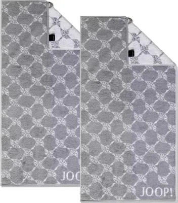 Produktbild von 2 Stück Joop! Handtuch Cornflower 1611-76 Silber 50x100