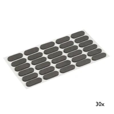 Obrázek produktu pro Walteco Tlumič dvířek 22x8mm, samolepící, černý, 30 ks