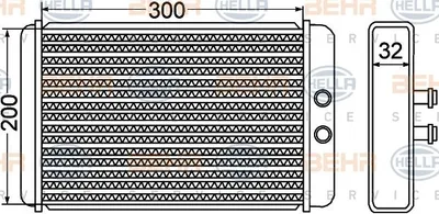 Produktbild von HELLA Wärmetauscher Innenraumheizung für FIAT DUCATO Pritsche/Fahrgestell (230)
