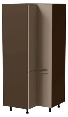 Produktbild von Eckvorratsschrank BRERRA 90x90cm 4-türig lackiert Farbe wählbar BR-D24N/207,RAL 1019 graubeige Matt,lava