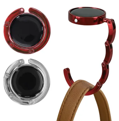 Produktbild von kwmobile Taschenhalter für Tisch - 2x Handtaschenhalter für Tisch - Taschenhaken faltbar - Taschen Aufhänger - Taschen Halter Haken - Tischhaken Set