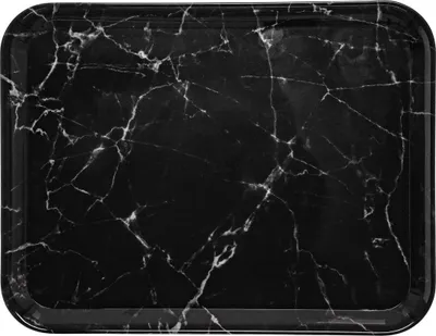 Immagine prodotto di Vassoio rettangolare 33x43cm con effetto marmo nero - 5 cinque semplicemente intelligenti