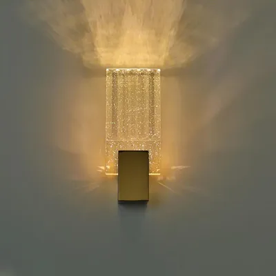 Goldene Kristall-Wandleuchte LED, 3 Farben, 5W, 11x28 cm