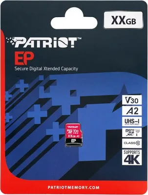 Obrázek produktu pro Patriot Memory EP V30 A2, 512 GB, MicroSDXC, Třída 10, UHS-I, 90 MB/s, 80 MB/s