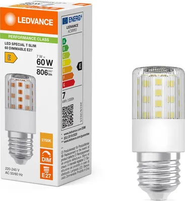 Produktbild von Ledvance LED T Slim Röhre 7W = 60W E27 klar 806lm warmweiß 2700K DIMMBAR