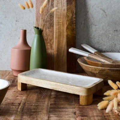 Produktbild von Servierplatte aus Mangoholz von Nerina, 30 cm