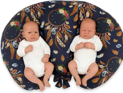 Obrázok produktu pre Dvojitý vankúš - Vankúš na dojčenie - Ergonomická podpora pre mamičku a dieťa