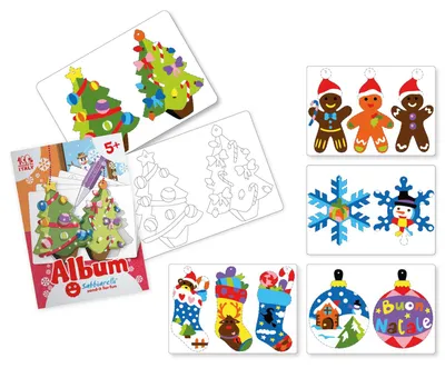 Productafbeelding van Sabbiarelli Zandkunst Kerstalbum - Creatieve kerstdecoratie, 15x20 cm
