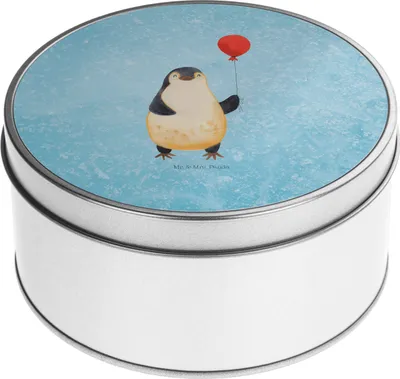 Produktbild von Mr. & Mrs. Panda Dose Pinguin Luftballon - Eisblau - Geschenk, Liebe, Kirmes, Vorratsdosen, Vorratsbehälter, Jahrmarkt, Beste Freundin, Glück, keksdosen, zuckerdose