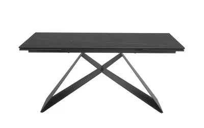 Produktbild von Ausziehbarer Esstisch VIDOR 3 – 160x90, Schwarz / Schwarz matt