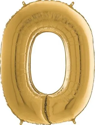 Obrázek produktu pro Nafukovací balónek číslo 0 zlatý 66cm