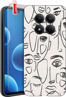Produktbild von Hülle für Xiaomi Redmi Note 15 Pro 4G | Designs | Mattes Silikon-Case + Displayschutzglas