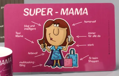 Produktbild von Frühstücksbrettchen Super Mama, Mutter  Frau Frühstücksbrett Schneidebrettchen Brett