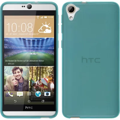 Produktbild von PhoneNatic Case kompatibel mit HTC Desire 826 - türkis Silikon Hülle transparent Cover