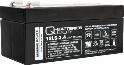 Image de Q-Batteries 12LS-3.4 12V 3,4Ah Batterie plomb-volume / AGM VRLA avec VdS