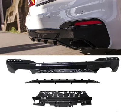 Produktbild von Sport-Performance Heckdiffusor Schwarz Glanz lackiert passt für BMW 5er G30 G31 M-Paket+ABE