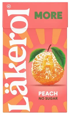 Produktbild von Läkerol More Peach Zuckerfrei 30g