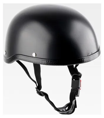 Produktbild von Retro-Motorrad-Halbhelm für Erwachsene, Mattschwarz