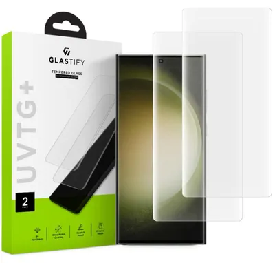 Produktbild von Glastify Uvtg+ Gehärtetes Glas 2Er-Pack Galaxy S23 Ultra Klar