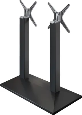Produktbild von PALMA | Bistro Doppel Stehtischgestell | Schwarz | B:T 40 x 73 cm | Säule: 8 x 109 cm | Klappbar | Gastro Stehtischgestell, Stehtischgestell klappbar, Bartischgestell