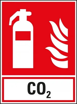 Produktbild von Dreifke® Aufkleber I Brandschutz-Kombischild Feuerlöscher CO2, Folie, selbstk...