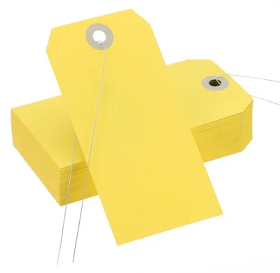 Produktbild von Omgoods - 200 Stück leere Versandetiketten, 4-3/4" x 2-3/8", mit Aufhänger für Geschenkanhänger