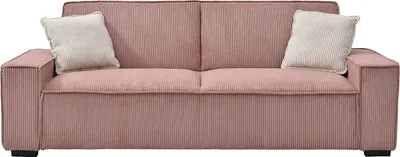 Produktbild von 3-sitziges Schlafsofa in Kord rosa - SEKOTA
