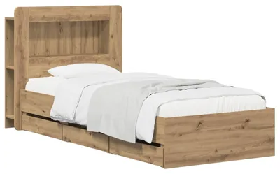 Obrázok produktu pre vidaXL Rám postele s úložným priestorom a čelom Artisan – dub 90 x 200 cm