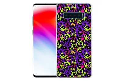 Produktbild von MuchoWow® Handyhülle Schutzhülle Hülle für Samsung Galaxy S10 Plus Tiermuster - Regenbogen - Neon Silikon Softcase Handy Hülle - Schutzhülle
